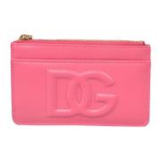 Wisteria Leren Portemonnee Dolce & Gabbana , Pink , Dames