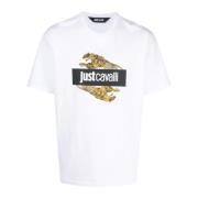 Witte T-shirt en Polo Collectie Just Cavalli , White , Heren