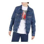 Heren Lw Monogram Denim Jkt Palm Angels , Blue , Heren