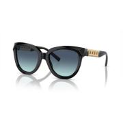 Zwart/Blauw Getinte Zonnebril Tiffany , Black , Dames