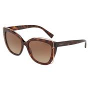 Havana/Light Brown Shaded Sunglasses Tiffany , Brown , Dames