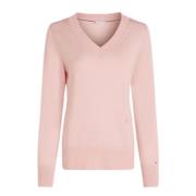 V-neck Knitwear Tommy Hilfiger , Pink , Dames