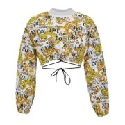 Witte Hoodie Sweater Versace Jeans Couture , Multicolor , Dames