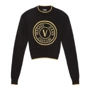 Zwarte Sweaters Versace Jeans Couture , Black , Dames