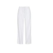 Straight Trousers Freequent , White , Dames
