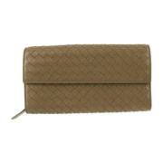 Pre-owned Leather wallets Bottega Veneta Vintage , Brown , Dames