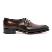 Leren Monniksriemschoenen Santoni , Brown , Heren