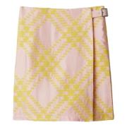 Sherbet Check Linnen Overhemd Burberry , Multicolor , Dames