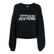 Zwarte Sweaters voor Mannen Versace Jeans Couture , Black , Dames