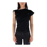 Stijlvolle Katoenen T-shirt voor Vrouwen Vivienne Westwood , Black , D...