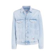 Denim Truckerjack met Borstzakken Tommy Jeans , Blue , Heren