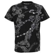 Zwarte T-shirt en Polo Collectie Versace Jeans Couture , Black , Heren