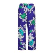 Bloemenprint Wijde Pijp Broek P.a.r.o.s.h. , Blue , Dames