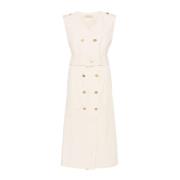 Midi Dresses Twinset , White , Dames