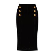 Geribbelde rok Balmain , Black , Dames