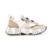 Sneakers Voile Blanche , Beige , Dames