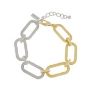 Audrey Oval Link Armband 2-Tone Dansk Copenhagen , Yellow , Dames