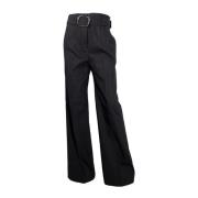 Relaxed Fit Linnen Broek Tasena Zwart Hugo Boss , Black , Dames