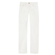 Straight Jeans Palm Angels , White , Dames