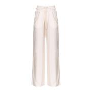 Wide Trousers Pinko , Beige , Dames