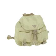 Pre-owned Nylon backpacks Prada Vintage , Beige , Dames