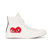 Grote Hart High Top Sneakers Comme des Garçons Play , White , Heren