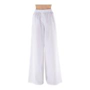 Wide Trousers Max Mara , White , Dames