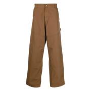 Wijde Panel Broek Carhartt Wip , Brown , Heren