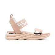 Flat Sandals Baldinini , Beige , Dames