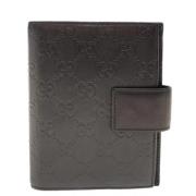 Pre-owned Leather wallets Gucci Vintage , Black , Dames