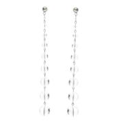 Pre-owned Metal earrings Oscar De La Renta Pre-owned , Gray , Dames