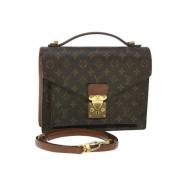 Pre-owned Coated canvas handbags Louis Vuitton Vintage , Brown , Dames