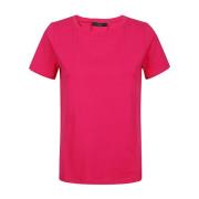 Klassieke Katoenen Fuchsia T-shirt Max Mara Weekend , Pink , Dames