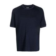 Elegant Blauw Heren T-Shirt Giorgio Armani , Blue , Heren