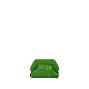 Plat Geweven Tea Tree Clutch Tas THEMOIRè , Green , Dames