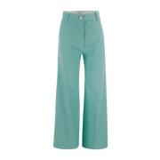 Wide Trousers Patou , Green , Dames