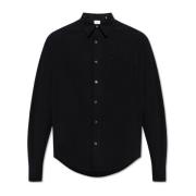 Katoenen shirt met logo Ami Paris , Black , Heren