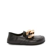 Zwarte Leren Loafers voor Vrouwen JW Anderson , Black , Dames