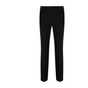 Zwarte Slim-Fit Wollen Broek P.a.r.o.s.h. , Black , Dames