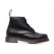 Zwarte Enkellaarzen Casual Gesloten Platte Dr. Martens , Black , Dames