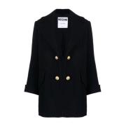 Down Jackets Moschino , Black , Dames