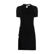 Elegant Zwart Midi Jurk Paco Rabanne , Black , Dames