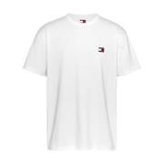 Klassiek Logo T-Shirt Tommy Jeans , White , Heren