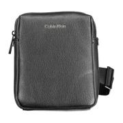 Zwarte Polyester Schoudertas met Verstelbare Band Calvin Klein , Black...