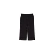 Stretchbroek met borduursel Twinset , Black , Dames