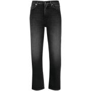 Zwarte Straight Jeans Casual Stijl IRO , Black , Dames
