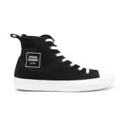 Zwarte Katoenen Sneakers voor Mannen Opening Ceremony , Black , Heren