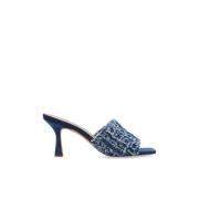 Tessa heeled mules in denim Michael Kors , Blue , Dames