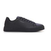 Rhys-Tenn-Pusdth Leather sneakers with laces Boss , Black , Heren