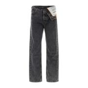 Straight Jeans Y/Project , Black , Heren
